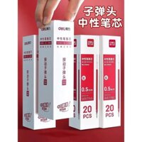 Đầu nạp bút đỏ Deli, đầu nạp bút gel 0.5mm, đầu nạp nhanh khô cho học sinh và giáo viên, sử dụng chỉnh sửa
