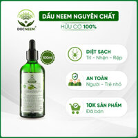 Dầu neem hữu cơ DOCNEEM phòng trị sâu bệnh hoa hồng, phong lan, cây cảnh, dầu neem oil nguyên chất ép lạnh 100ml