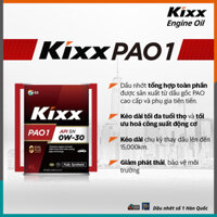 Dầu Nhớt Cao Cấp Nhập Khẩu Tổng Hợp Toàn Phần KIXX PAO3 ACEA C3 5W40, PAO1 0W30 API SN dành cho xe Ô tô, xe Du Lịch,..