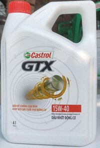 Dầu nhớt cho xe ô tô Castrol GTX 15W-40 Can 4 Lit