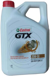 Dầu nhớt cho xe ô tô Castrol GTX 20W-50 Can 4 Lit