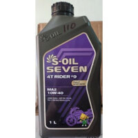 Dầu nhớt dành cho xe tay côn, xe máy số - S-OIL RIDER #9 SN Plus 10W40 - 1L