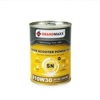 DẦU NHỚT ĐỘNG CƠ XE TAY GA MAXXOIL _ LON THIẾT 1 LÍT/ 0.8 LÍT _ MAXX SCOOTER POWER 700 API SN SAE 10W30 _ CÔNG NGHỆ USA