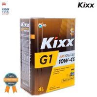 Dầu Nhớt Kixx G1 10W40 API SN 4Lít thùng thiếc công nghệ Triple Double dành cho các dòng xe ô tô chạy máy xăng
