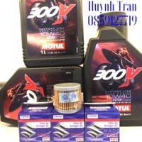 Dầu Nhớt Motul 300V 10W40 (1L4 Tặng lọc nhớt indo)