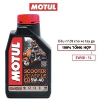 Dầu nhớt MOTUL 5W40 1L XE GA, TỔNG HỢP 100%, FULLY SYNTHETIC SN MB 1000ML SCOOTER