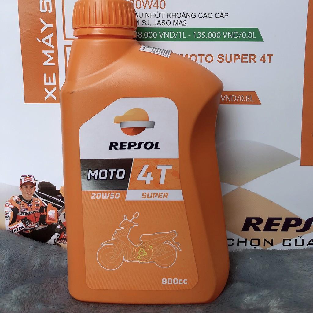 Dầu nhớt Repsol Moto Super 4T 20W50 0.8L