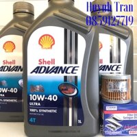 Dầu Nhớt Shell Advance 1L4 + Lọc Nhớt Suzuki