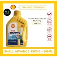 DẦU NHỚT SHELL ADVANCE AX5 15W40 0.8L DÀNH CHO XE SỐ/ TAY CÔN