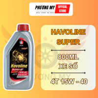 Dầu nhớt số CALTEX HAVOLINE SUPER 4T 15W40 [ 800ml ] - Tặng phễu - Gốc khoáng có phụ gia