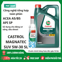 Dầu nhớt tổng hợp toàn phần xe ô tô SUV Castrol Magnatec SUV 5w30 (5L) - Chính hãng Date mới