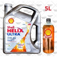 Dầu Nhớt Tổng Hợp Toàn Phần Cho Ô-tô Shell Helix Ultra 5W40 5L ( API: SP/ ACEA A3/B4 - Máy xăn.g và máy dầu )
