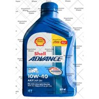 Dầu Nhớt Tổng Hợp Xe Số Shell Advance AX7 10W40 800ml ( 0.8L )