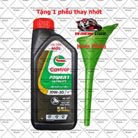 Dầu nhớt tổng hợp xe số Castrol Power-1 Ultimate 10w30 1000ml ( 1L ) - Thế hệ mới + Phễu, [ Vn_Racing_Store ]