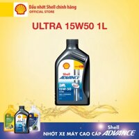 Dầu nhớt xe máy cao cấp 4T Shell Advance ULTRA 15W50 SN 1L