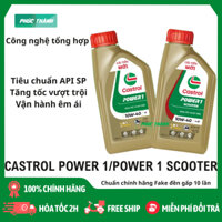 Dầu Nhớt Xe Máy Castrol Xe Số, Xe Tay Ga - POWER1/ POWER1 SCOOTER 4T 10W-40 (0.8L) - Chính Hãng