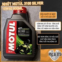 DẦU NHỚT XE MÁY SỐ CAO CẤP MOTUL SILVER 3100 10W40 800ML (0,8L)
