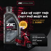 Dầu Nhớt Xe Máy Tay Ga SK ZIC M7 4AT 10W-40 Scooter Dung Tích 1L Dầu Nhớt Tổng Hợp Chính Hãng Nhập Khẩu Hàn Quốc