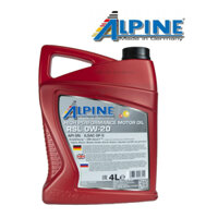 Dầu nhớt xe ô tô ALPINE RSL 0W20, 4L, Nhập khẩu chính ngạch từ Đức, dùng cho động cơ 4 kỳ.
