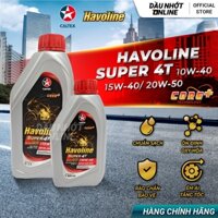 Dầu nhớt xe số - Caltex Havoline Super 4T 10W-40 (800ml) / 15W-40 (1L) / 20W- 50 (1L)