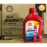 Dầu Nhớt Xe số Shell đỏ Advance AX3 Có Mã QR Chính Hãng 800ml-1000ml - Phụ Tùng 287