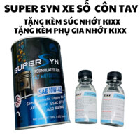 Dầu Nhớt Xe Số Xe Côn Tay Super Syn 10w40 946ml + TẶNG SÚC NHỚT 50ML VÀ PHỤ GIA KIXX 50ML