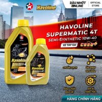 Dầu nhớt xe tay ga - Caltex Havoline SuperMatic 4T Semi-Synthetic 10W-40 (Can 800 mL/1L)