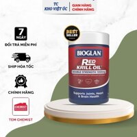 Dầu Nhuyễn Thể Bioglan Red Krill Oil 1000mg của Úc Bổ Xương Khớp, Tim Mạch, Trí Não 60 Viên