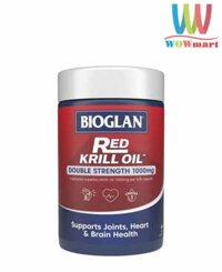 Dầu nhuyễn thể Bioglan Red Krill Oil Double Strength 1000mg 60 Capsules