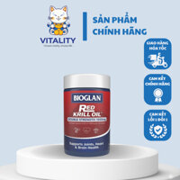 Dầu Nhuyễn Thể Bioglan Red Krill Oil 1000mg Úc bổ xương khớp, tim mạch, trí não 60v, Vitality Store
