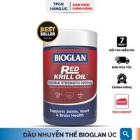 Dầu Nhuyễn Thể Bioglan Red Krill Oil 1000mg của Úc Bổ Xương Khớp, Tim Mạch, Trí Não 60 Viên