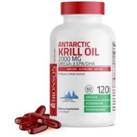 Dầu Nhuyễn Thể Bronson Antarctic Krill Oil Omega 3 2000mg Của Mỹ, Hàng Chuẩn Nội Địa Mỹ 100%