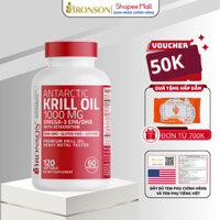Dầu nhuyễn thể Bronson Antarctic Krill Oil 1000mg Omega-3 EPA/DHA giúp đẹp da, giảm nguy cơ đột quỵ, nhồi máu cơ tim.