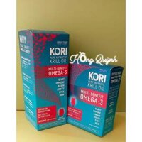 Dầu nhuyển thể OMEGA - 3 Kori Pure Antarctic KRILL OIL 600mg hộp 28 viên & 60 viên