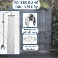 [ĐẤU NỔI] Bộ Vòi Sen Tắm Đứng Nóng Lạnh Đấu Nổi, Lắp Đặt Được Ngoài Trời, Làm Bằng Thép Không Rỉ