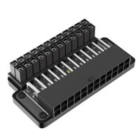 Đầu nối cáp cấp nguồn bo mạch chủ BT Góc 90 độ 24pin Nữ sang 24pin Nam Bộ chuyển đổi nguồn để cấp nguồn