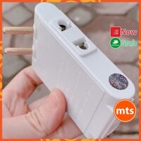 Đầu nối chia 3 ổ cắm vinakip điện dẹt 1 ra 3 cổng 10a 250v dn07 đầu nối không dây màu trắng - minh tín shop