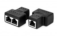 Đầu Nối Dây Mạng RJ45 1 ra 2 - MÀU ĐEN