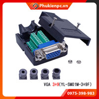 Đầu nối DSUB DB15 VGA 3+9 chân Cái, vặn vít không cần hàn. Dùng cho máy tính PC, Laptop, sound card âm thanh, máy chiếu