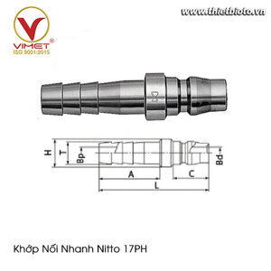 Đầu nối khí nén Nitto 17PH