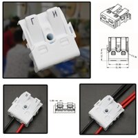 Đầu Nối Nhanh Dây Điện P02-M2 Có 2 Đầu Vào 4 Đầu Ra Màu Trắng Kích Thước 20x23mm 450VCC