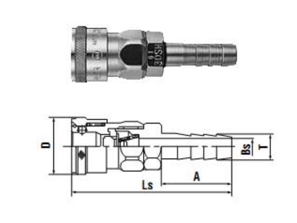 Đầu nối nhanh khí nén Nitto 30SH