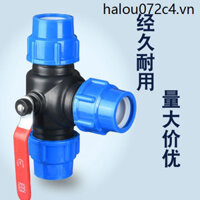 Đầu nối nhanh Phụ kiện đường ống Khớp nối nhanh Ống pe Van ba chiều có công tắc Phụ kiện đường ống nước bằng nhựa Daquan 3cm 6 điểm 50