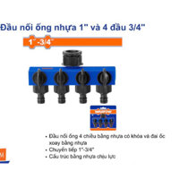 Đầu nối ống nhựa 1" và 4 đầu 3/4" WADFOW WHHC14402 hàng chính hãng