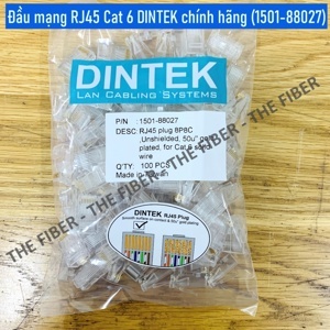 Đầu nối RJ-45 Dintek CAT6 Modular Plug (1501-88027)