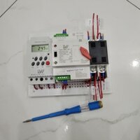 [Đấu nối sẵn] Bảng bộ chuyển nguồn điện tự động theo tuần gồm  ATS 100A LW + Timer LW 16C - Đảo 2 công tơ điện