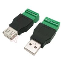 Đầu nối USB 2.0 Terminal 5Pin Đực Cái (Male,Female) bắt ốc vít