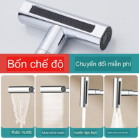 Đầu Nối Vòi Rửa Bát Thông Minh Đa Năng 4 Chế Độ Nước, Đầu Nối Vòi Rửa Bát Xoay 360 Độ Tiện Lợi