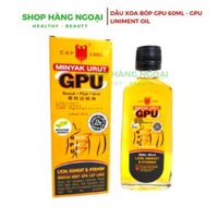 Dầu nóng GPU 60ml - GPU Minyak Urut