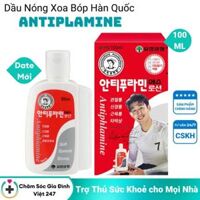 Dầu nóng Hàn Quốc xoa bóp lăn Antiphlamine 100ml,dau lan kem oil thoa toàn thân muscle rub giảm nhức đau xương khớp tay chân cơ bắp cổ vai gáy gân cốt mệt mỏi căng thẳng thảo dược thư giản dễ ngủ hiệu quả-Chăm Sóc Gia Đình Việt 247
